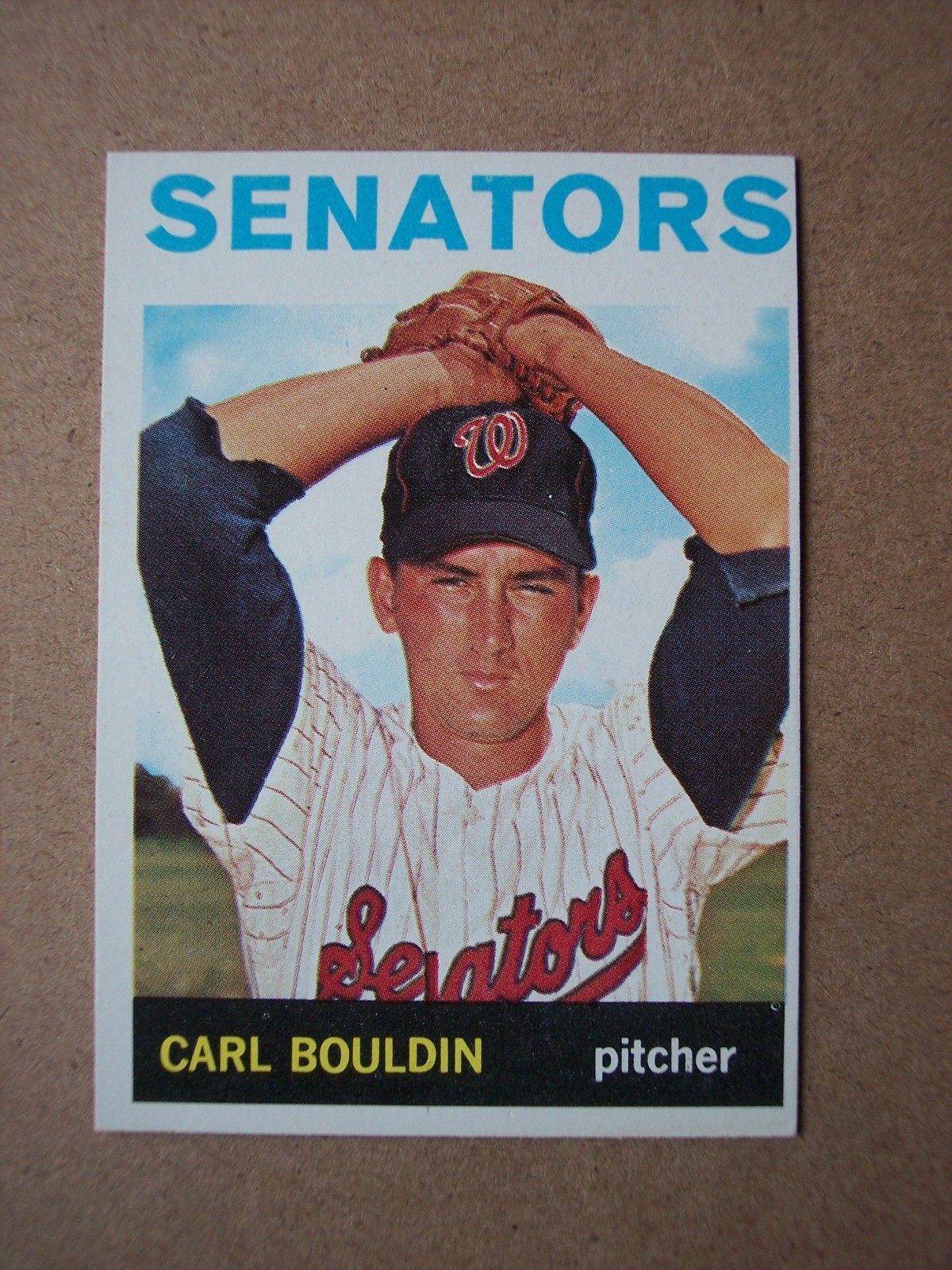 1964 Topps baseball 6th series semi high number Carl Bouldin card #518 EX-NM
