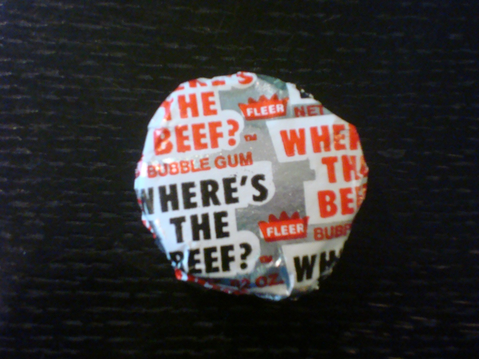 Vintage 1984 Fleer WHERE’S THE BEEF Wendy\'s Hamburger Bubble Gum - Wrapped Vintage 1984 Fleer WHERE’S THE BEEF Wendy\'s Hamburger Bubble Gum - Wrapped