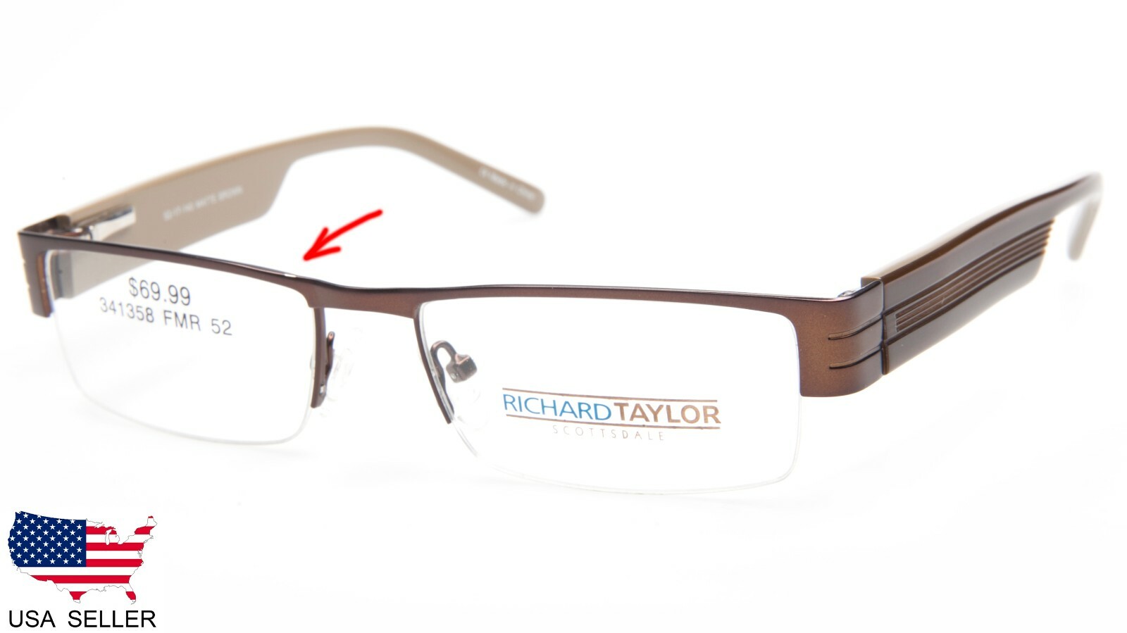 NEW Richard Taylor SCOTTSDALE SHELDON  EYEGLASSES GLASSES 52-17-140 B27mm \