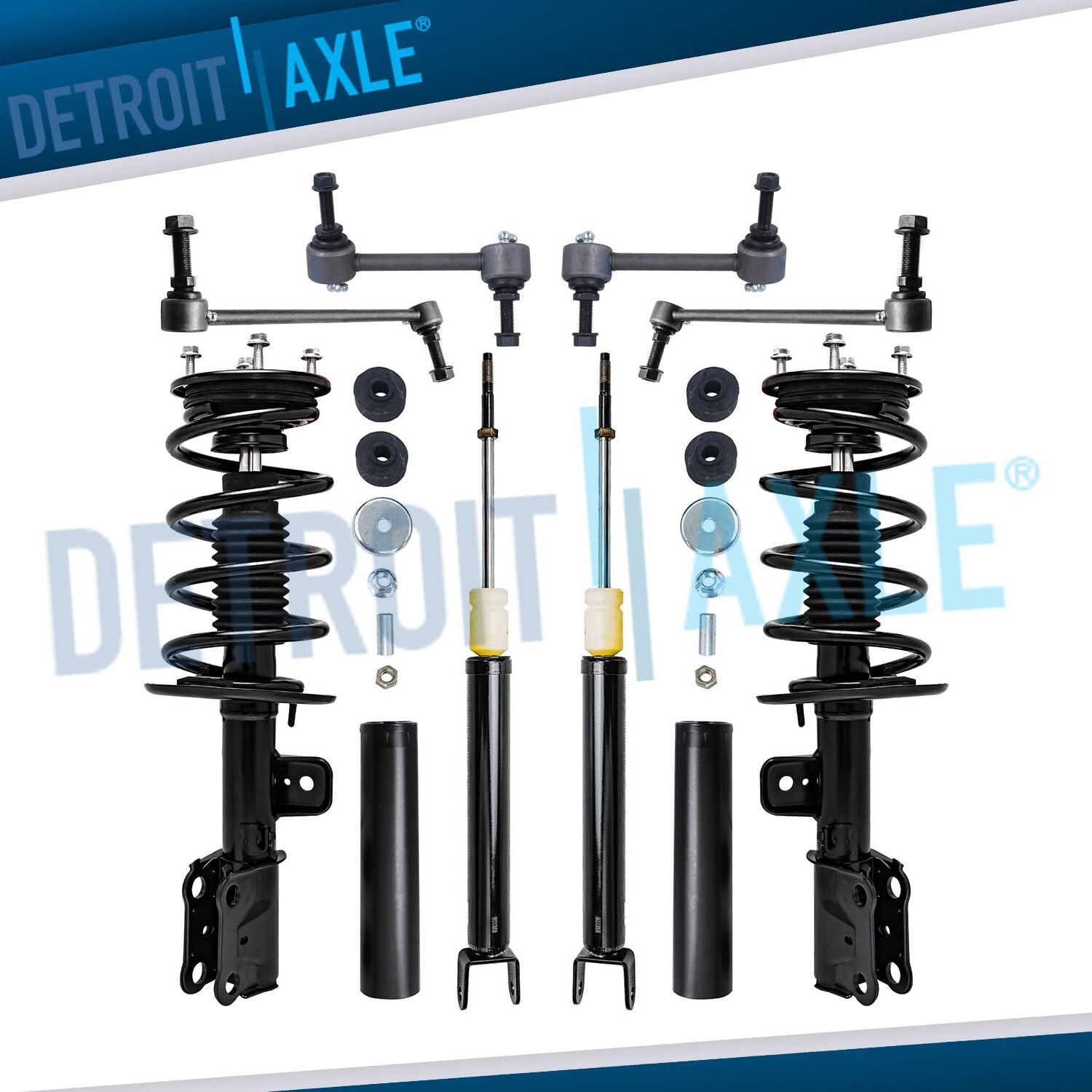 Front Struts & Coil Spring Rear Shocks Sway Bars Kit for 2013 - 2019 Ford Taurus