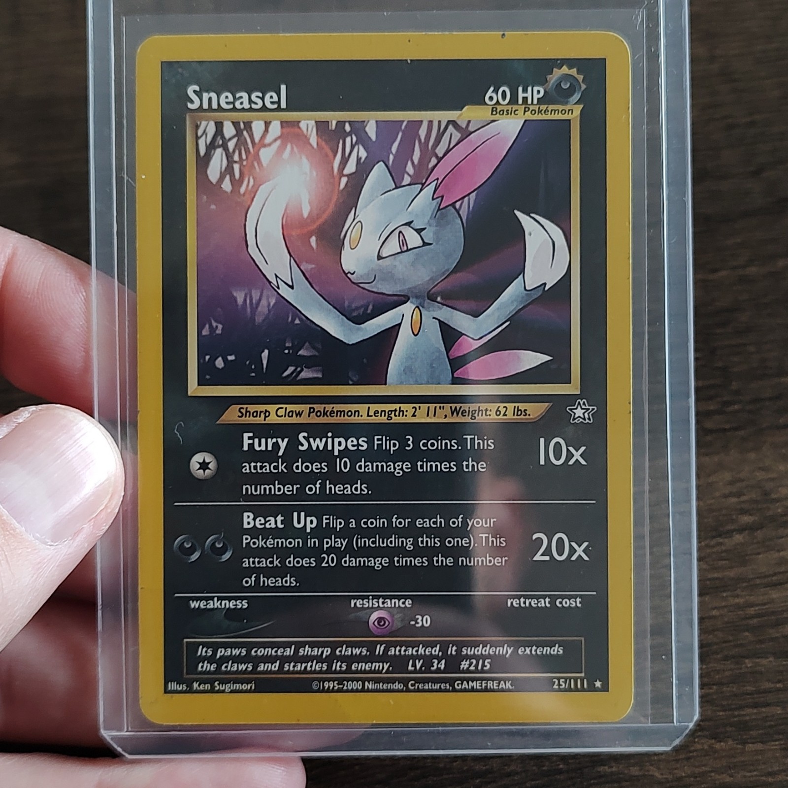 Sneasel 25/111 - Regular Rare - Neo Genesis Unlimited - MP Sneasel 25/111 - Regular Rare - Neo Genesis Unlimited - MP