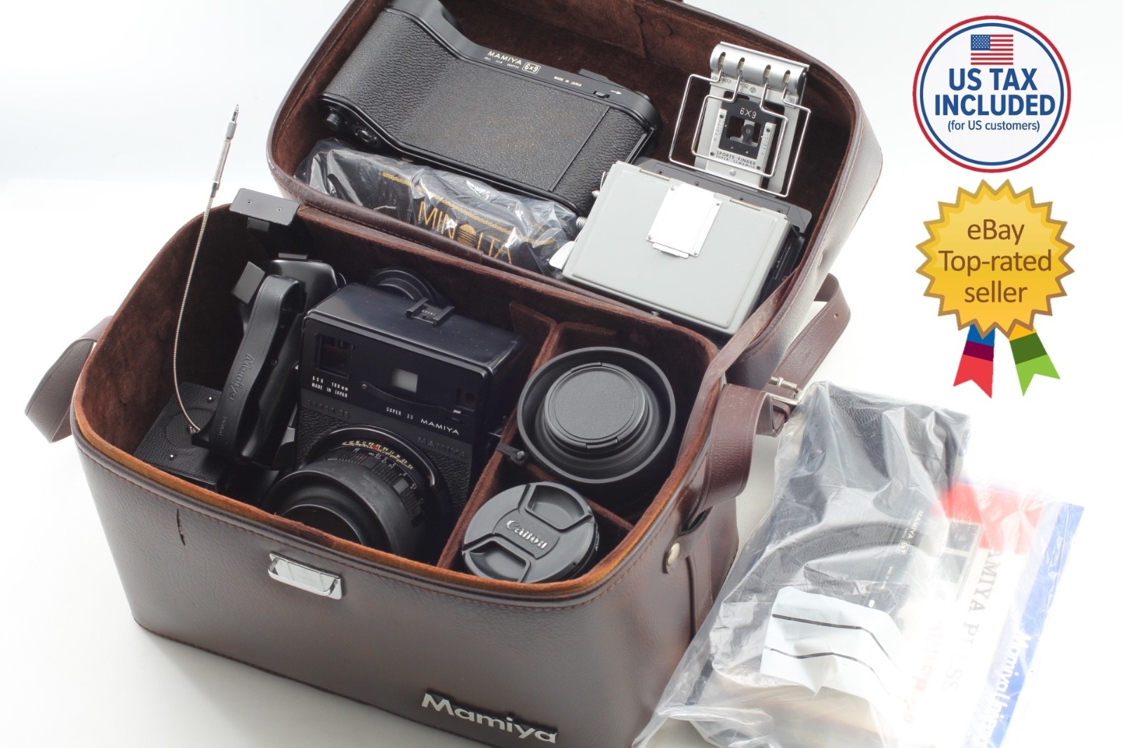 CLA\'d【Near Mint+++ w/3Lens】Mamiya Super 23 75mm 100mm 150mm 6x9 Back From JAPAN