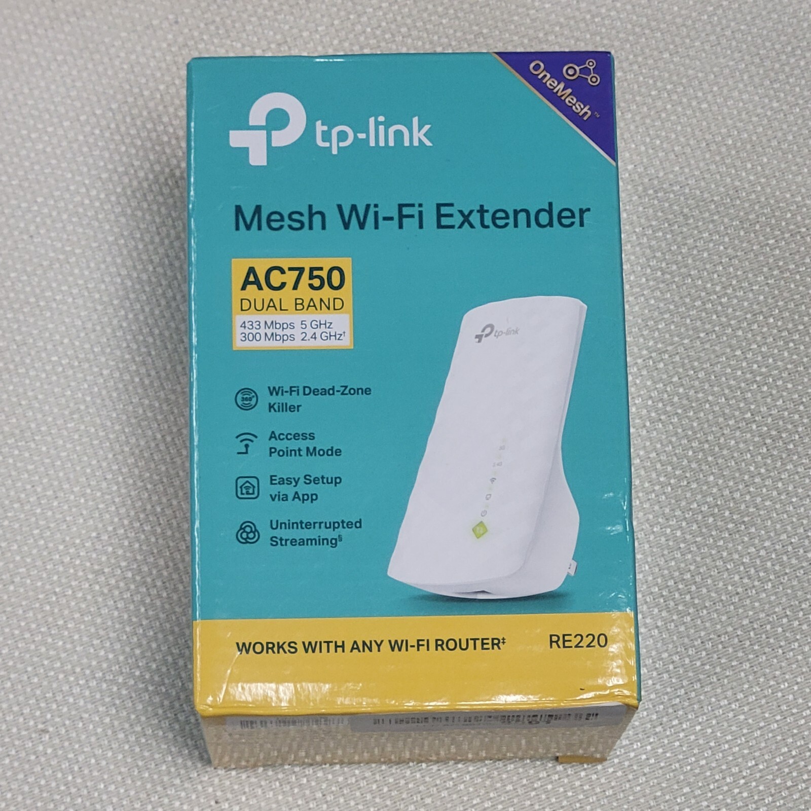 TP-Link AC750 Mesh WiFi Extender (Model RE750C) NEW OPEN BOX TP-Link AC750 Mesh WiFi Extender (Model RE750C) NEW OPEN BOX