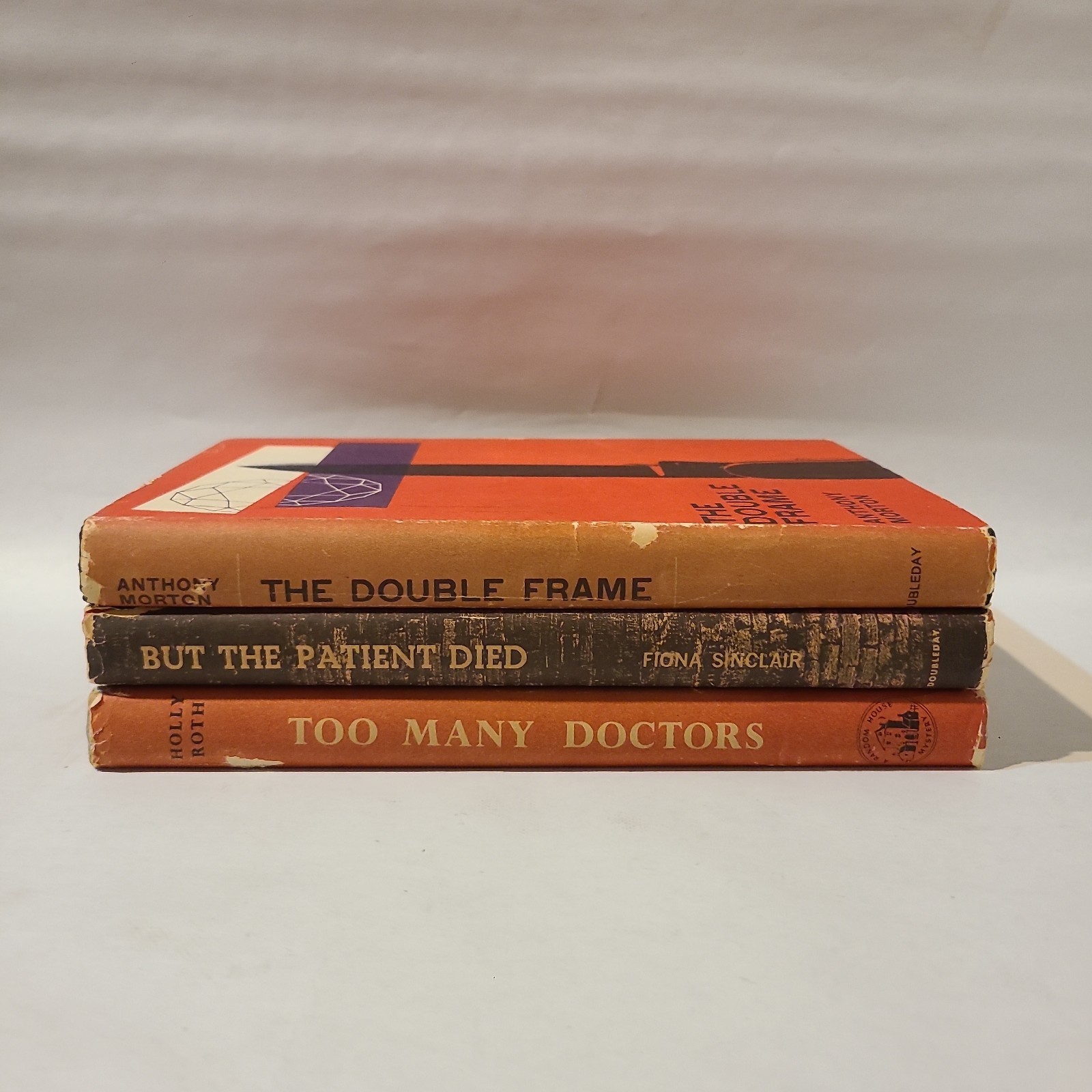 Lot 3 Vintage Crime Club Hardcover Books Doubleday BCE Morton Sinclair Roth DJ
