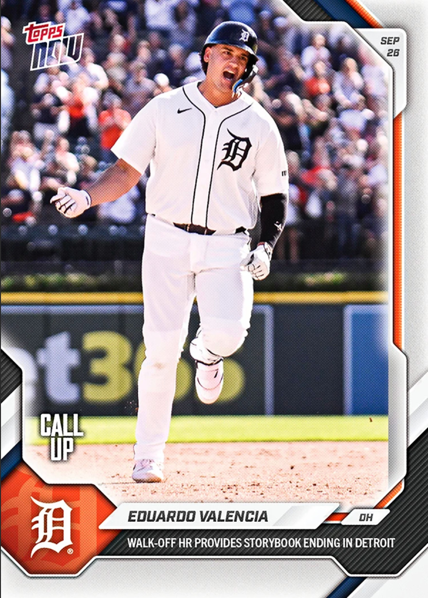STORYBOOK ENDING FOR VERLANDER Eduardo Valencia 2026 Topps Now #727 PRESALE