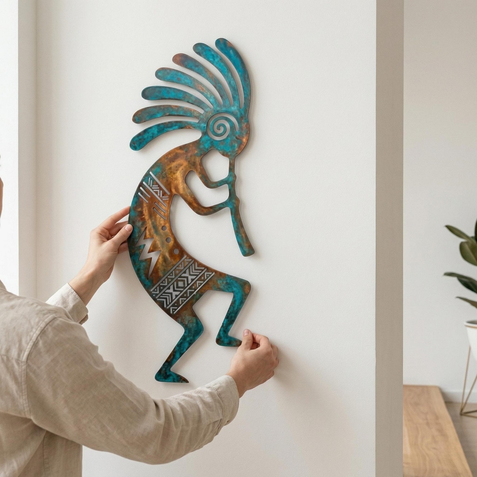 Kokopelli Metal Wall Art Southwestern Tribal Decor Gift