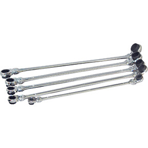 5 Pc. XL Ratcheting Wrench Set with 10 Metric Sizes PLT-99650 Brand New