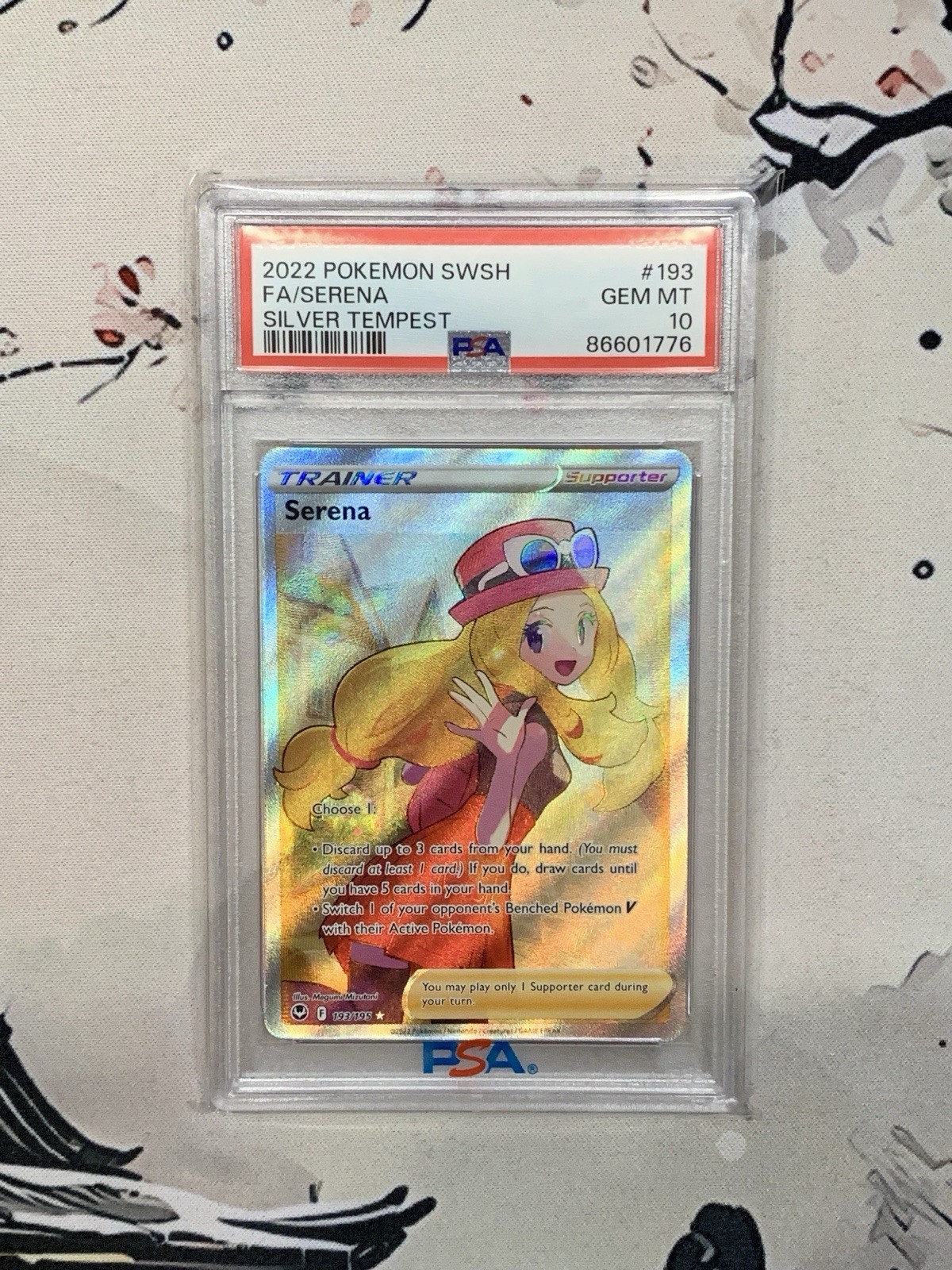 2022 Pokemon Sword & Shield Silver Tempest Serena Full Art #193 PSA 10 Gem Mint
