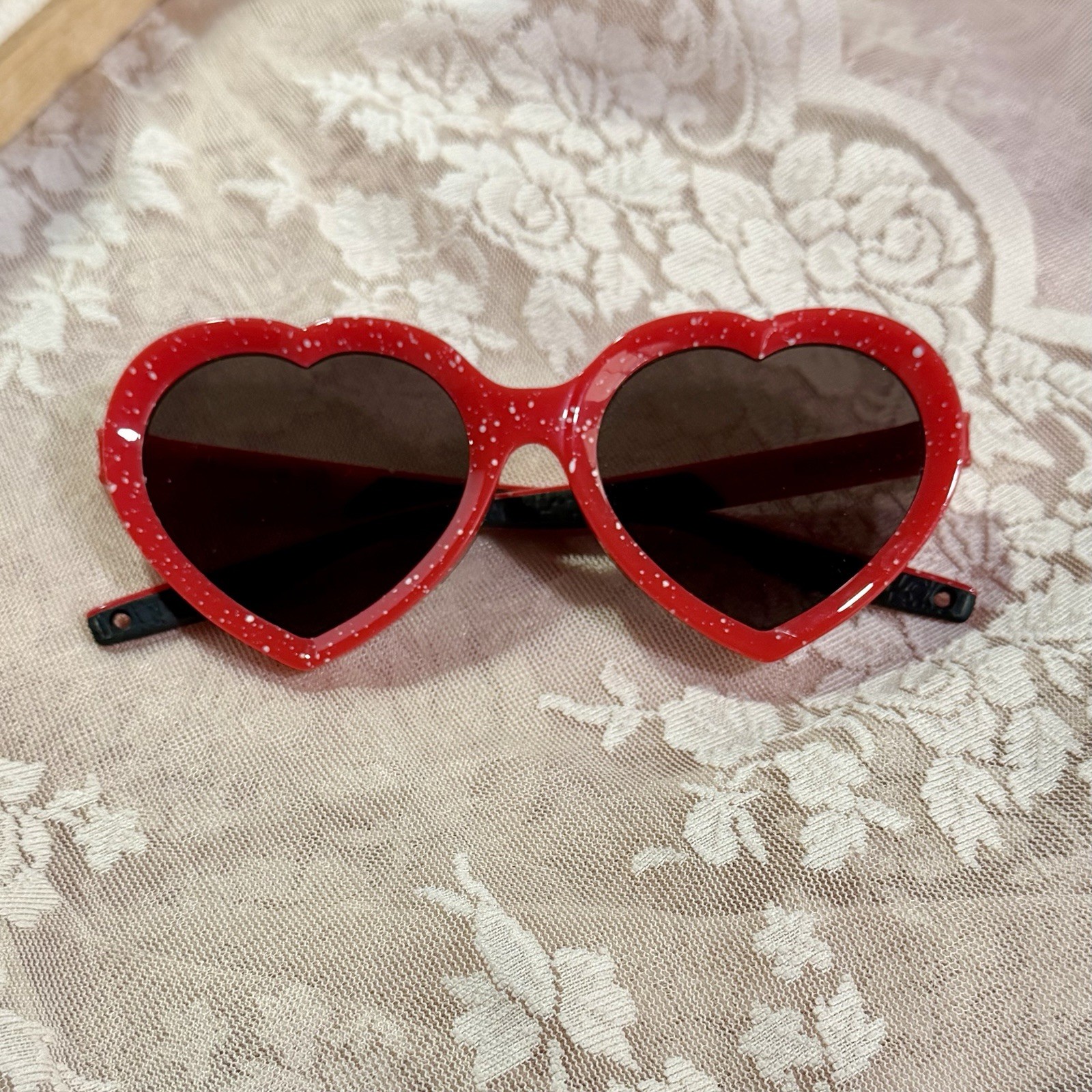 PIT VIPER The Responder Admirer Heart Sunglasses Red White Splatter No Box GREAT