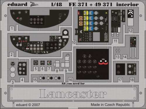 Eduard 1/48 Avro Lancaster Cockpit (Tamiya) FE371