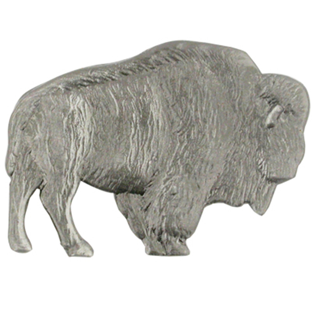 PinMart\'s Antique Silver Wild Buffalo Animal Lover Lapel Pin