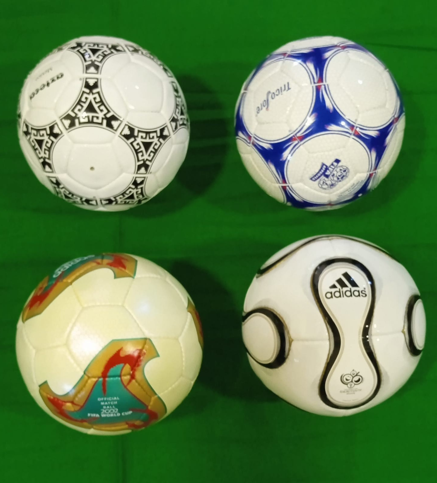 Set of 4 Adidas FIFA World Cup Official Match Balls - Azteca Tricolore Fevernova