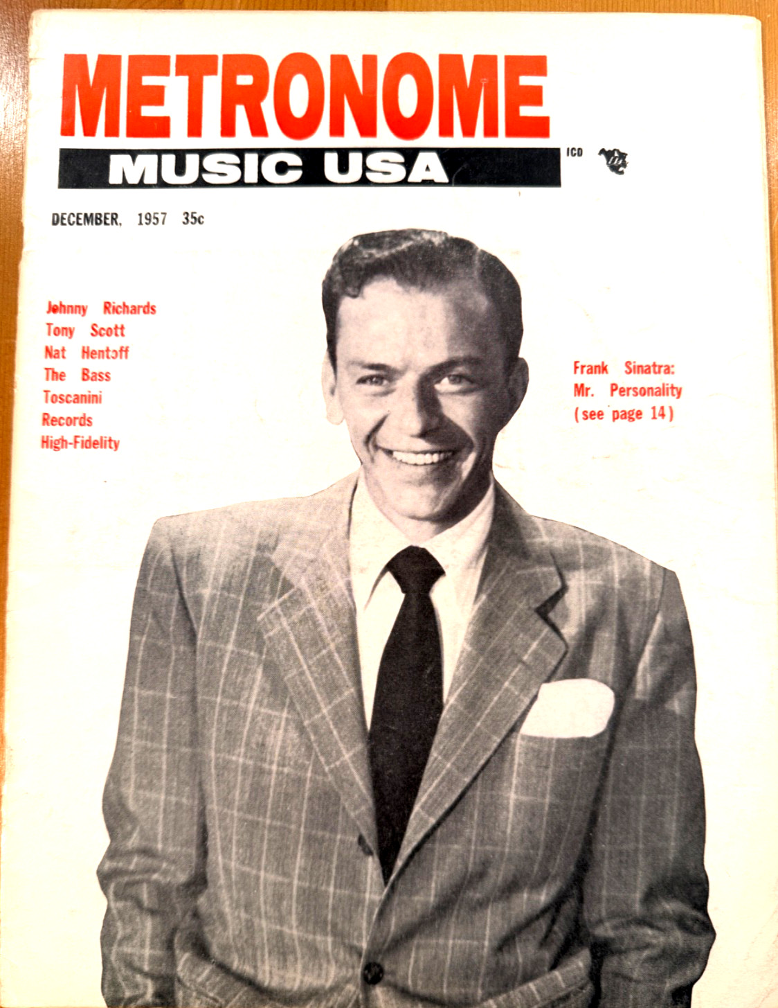 METRONOME MAGAZINE OCTOBER 1957  FRANK SINATRA RECORD REVIEWS HIGH FIDELITY