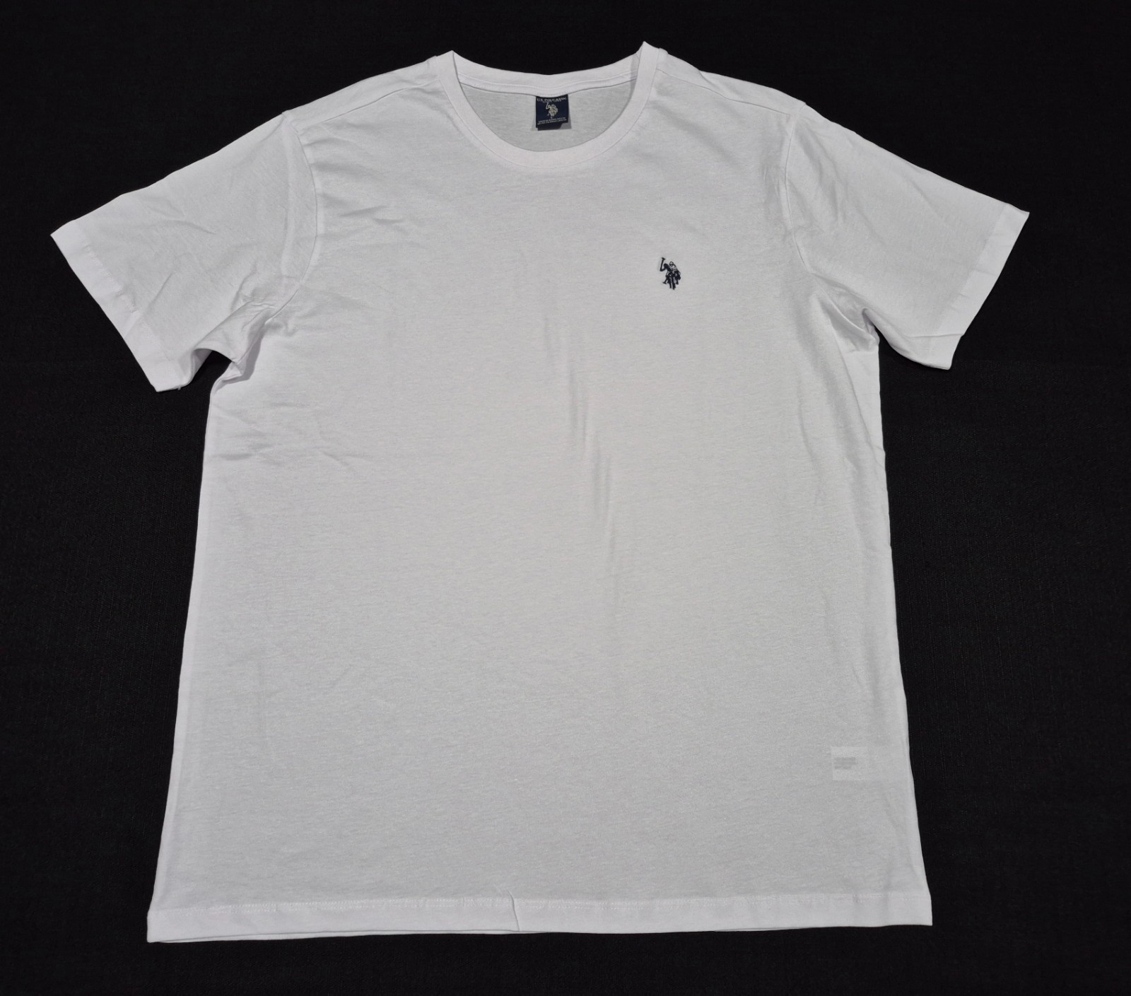 US POLO ASSN Mens Crewneck  Casual Classic Short Sleeve Tee 100 % Cotton White