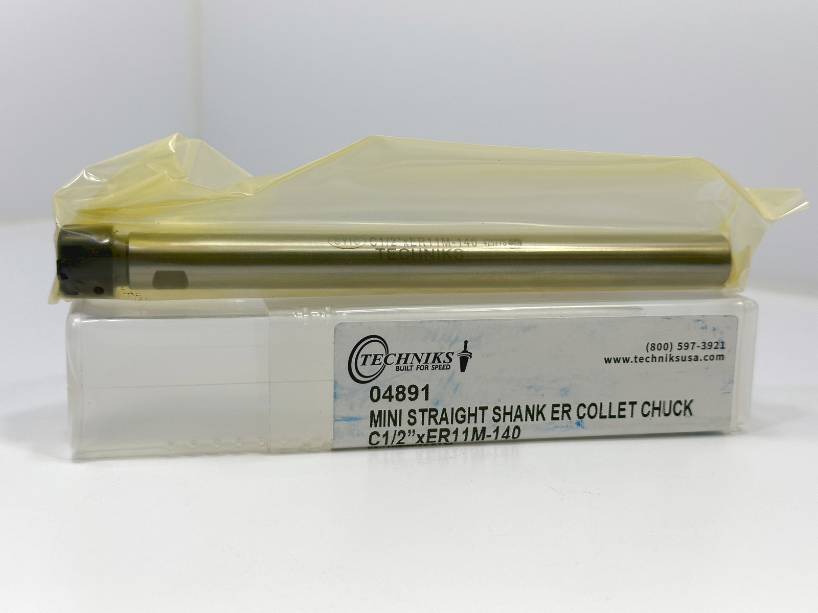 TECHNIKS C1/2 x ER11M-140 Mini Straight ER Collet Chuck 1/2\ TECHNIKS C1/2 x ER11M-140 Mini Straight ER Collet Chuck 1/2\