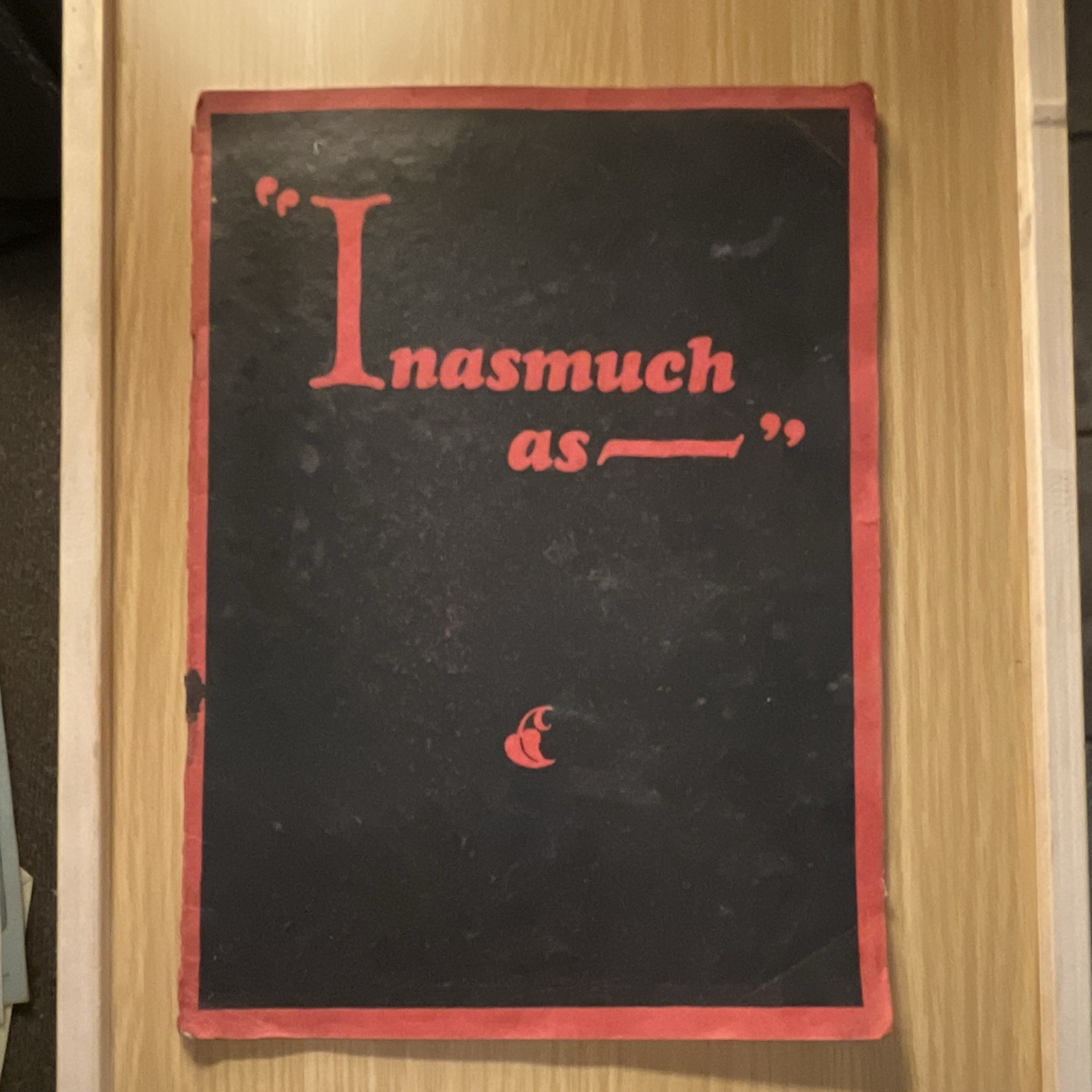 Inasmuch As Chaddock Boys School Yearbook Quincy IL 1927 Hardcover Illus
