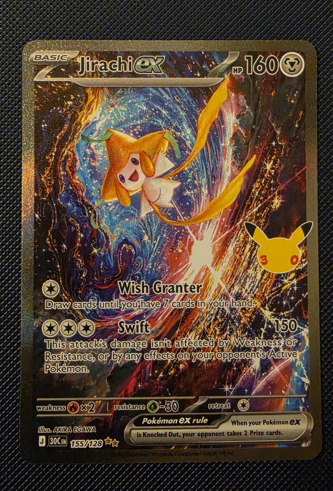 Jirachi ex 155/128 Me: 30th Celebration Holo Jirachi ex 155/128 Me: 30th Celebration Holo