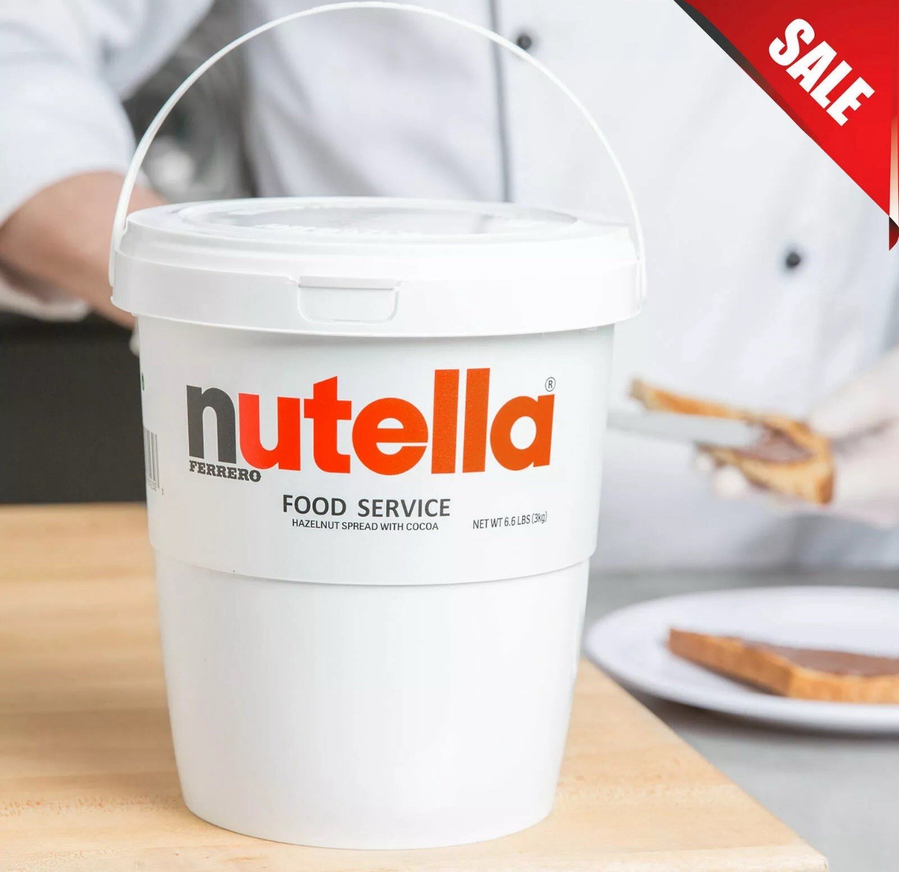 Nutella 3 kg (6.6 lb) Bucket Hazelnut Spread. Nutella 3 kg (6.6 lb) Bucket Hazelnut Spread.