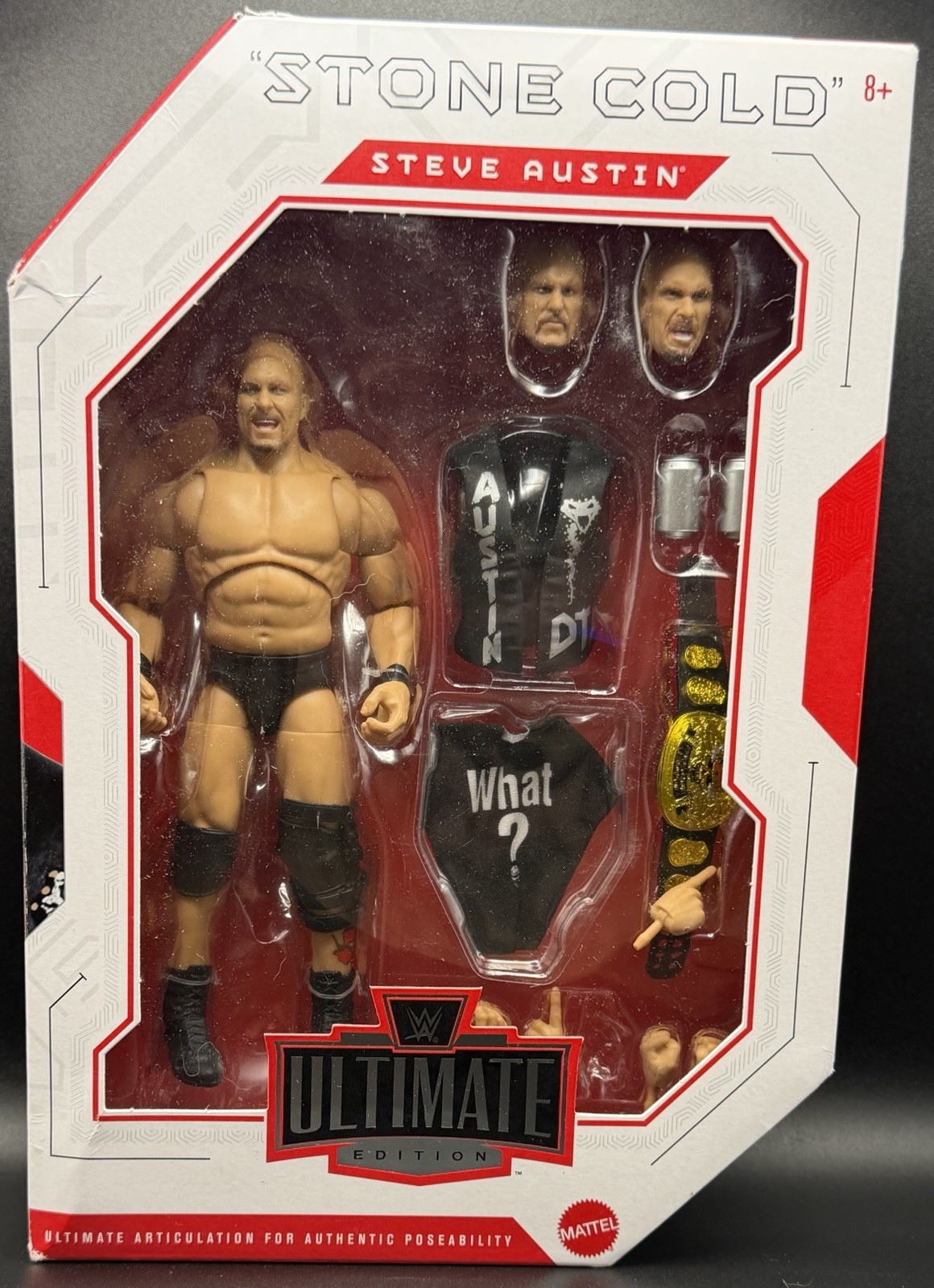 WWE Stone Cold Steve Austin Mattel Ultimate Figure - Lightly Damaged Box