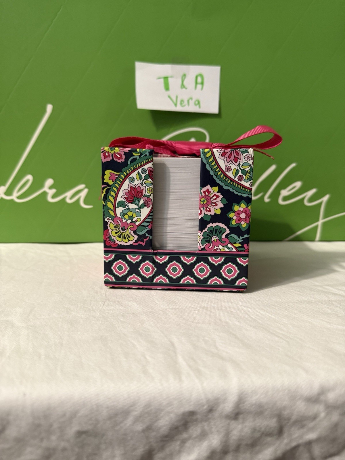 Vera Bradley Petal Paisley Take Note Cube NWOT Retired Pattern