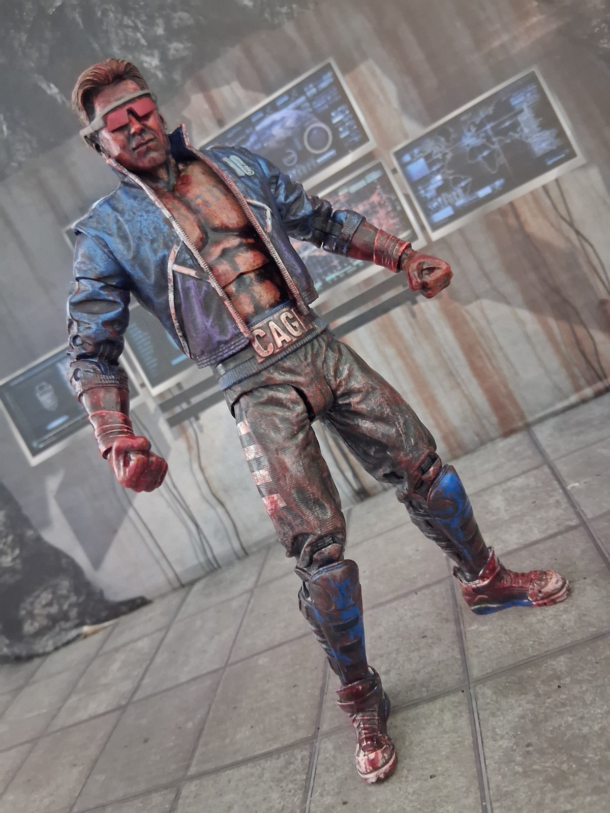 McFarlane Toys Mortal Kombat Johnny Cage custom bloody dc universe batman lot