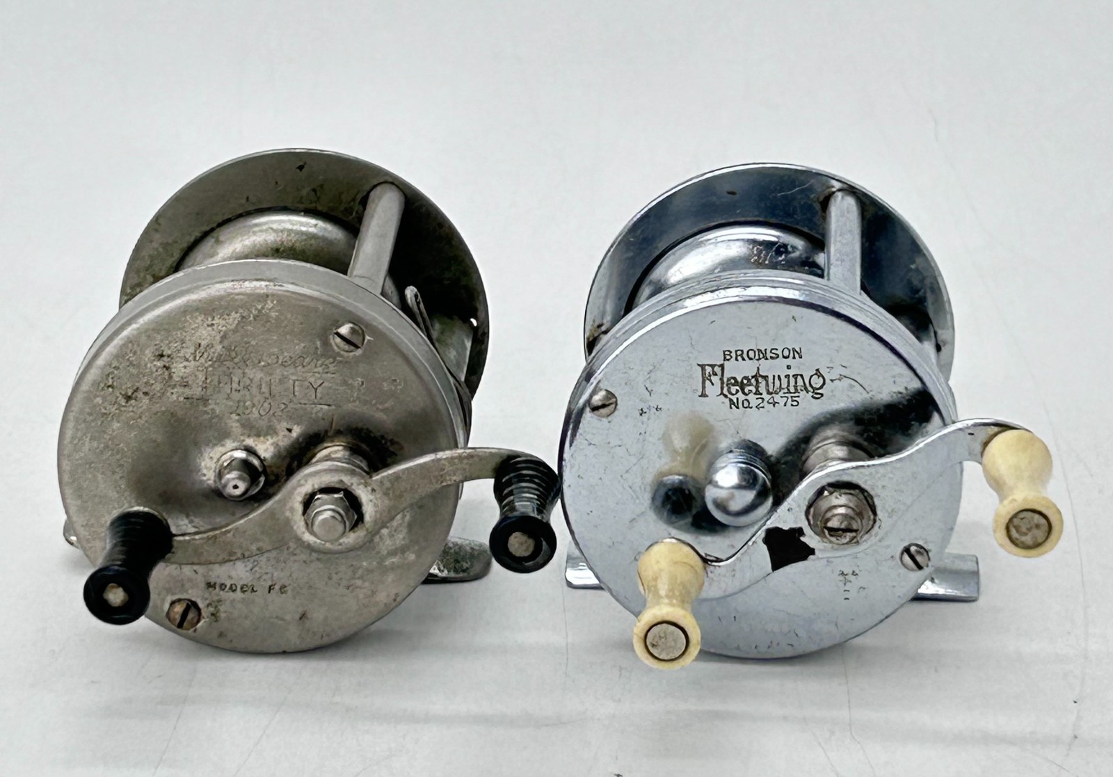 Bronson Fleetwing 2475 Shakespeare Thrifty 1902 Fishing Reels Lot of 2