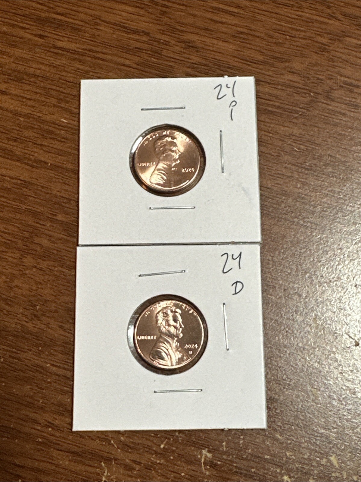 2024 P D Lincoln Shield Cents   From Bank Roll Uncirculated  