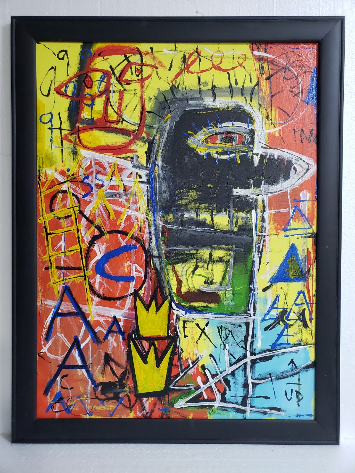 JEAN MICHEL BASQUIAT 1982 BEAUTIFUL PAINTING JEAN MICHEL BASQUIAT 1982 BEAUTIFUL PAINTING
