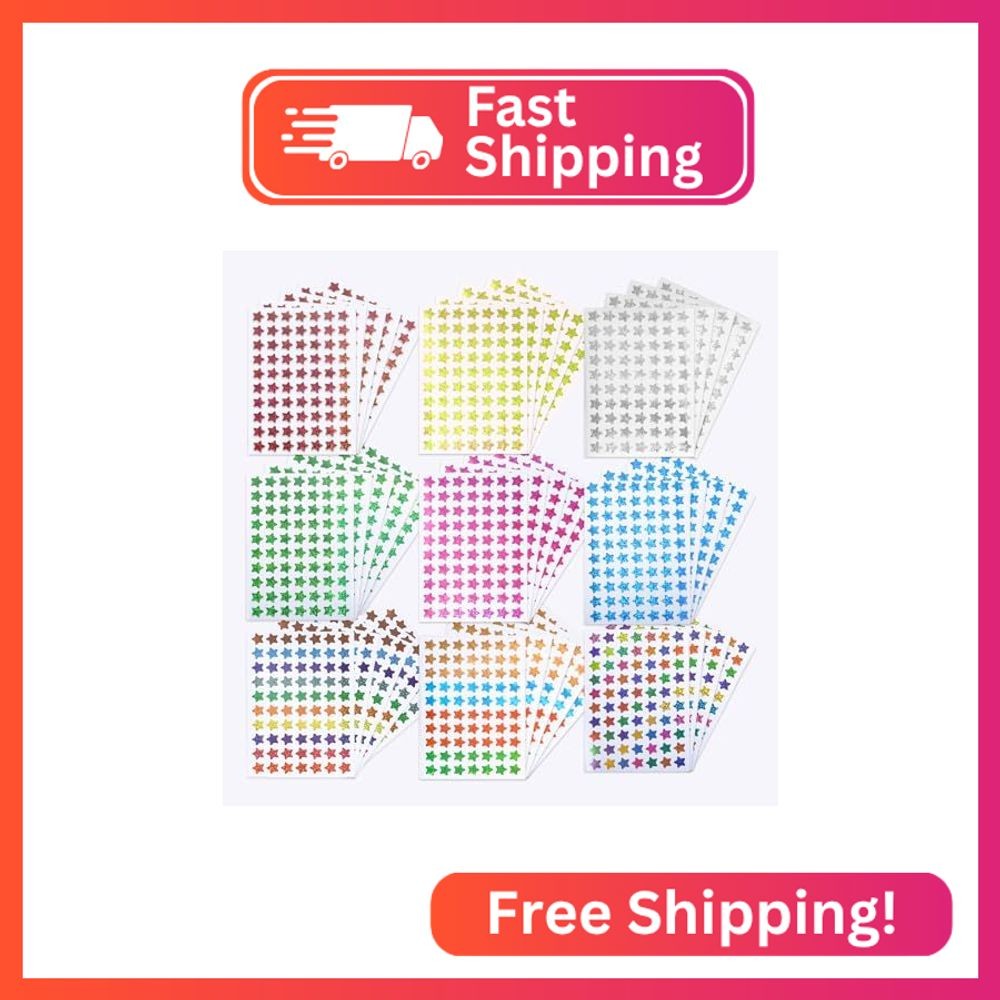 Colorful Star Stickers, 1400PCS, Student Reward Stickers, Valentine\'s Day Packag