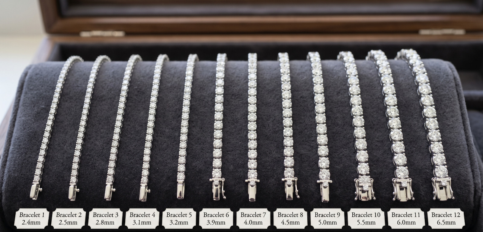 3.2mm Moissanite Tennis Bracelet in 925 Sterling Silver Luxury Unisex jewellery