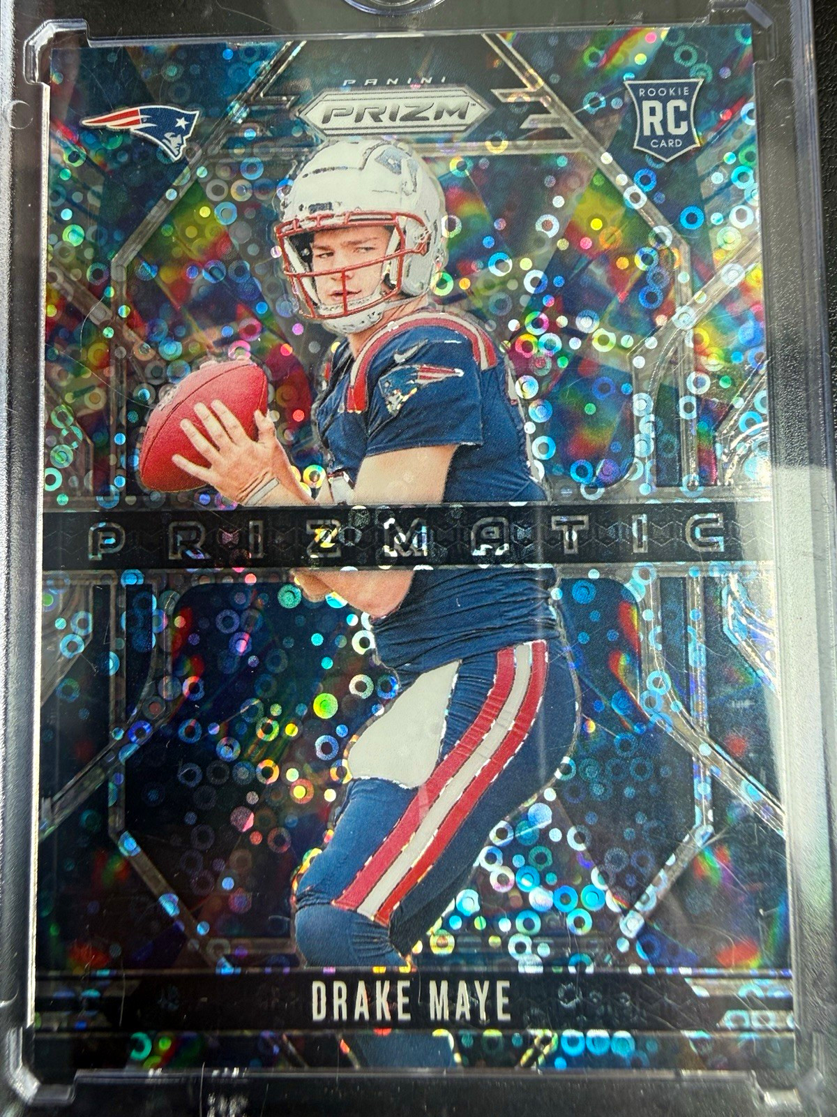 2024 Panini Prizm Football Drake Maye Prizmatic No Huddle Prizm RC #2