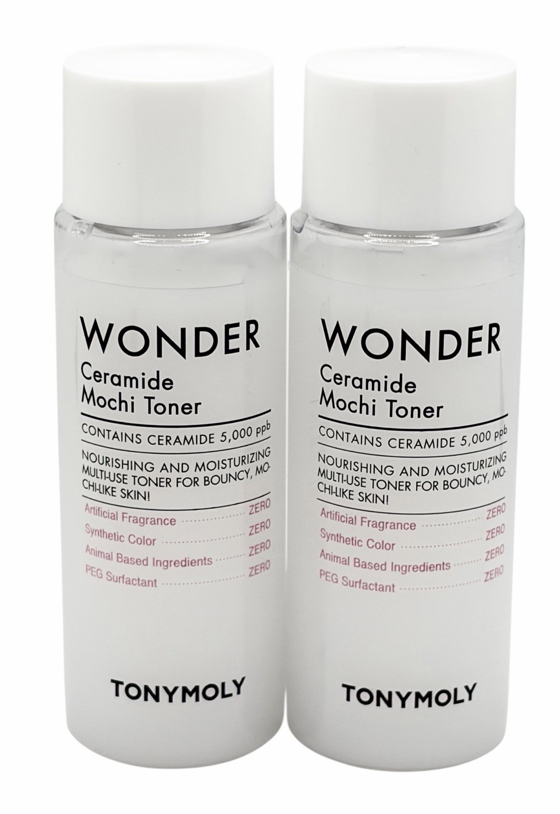 TONYMOLY Wonder Ceramide Mochi Toner 1.69 oz / 50 ml Each x2 - NEW & SEALED