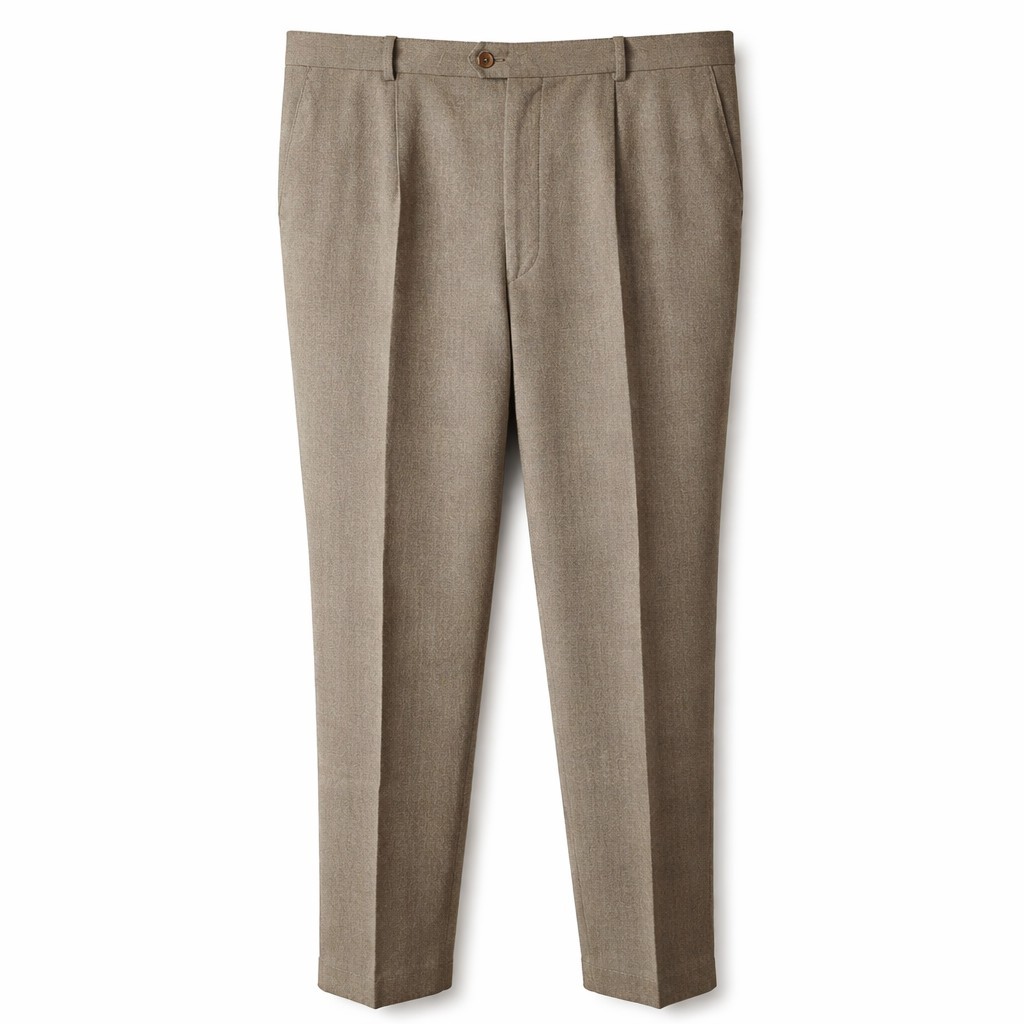 Vtg BACHRACH Murano 100% Wool Pleat-Front Cuff Hem Trouser Pant Sz 40 (36x34)