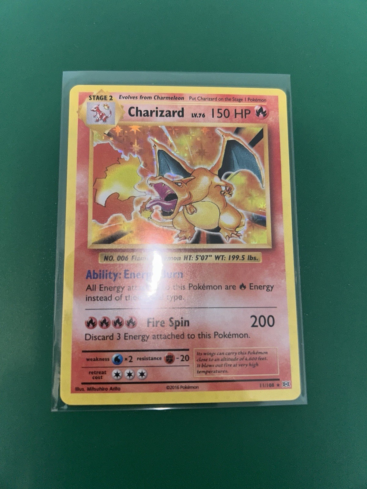 Nintendo Pokemon TCG Evolutions Charizard 11/108 Holo Rare 2016 English