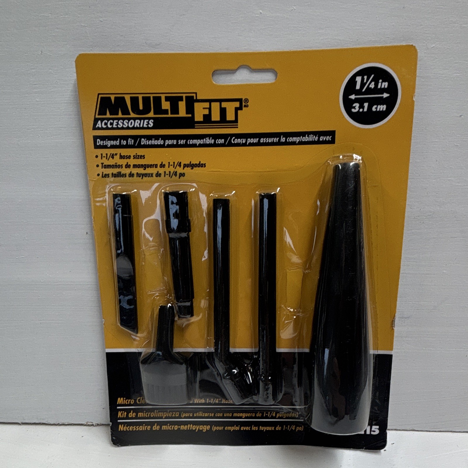 MULTI FIT VT1215 Micro Cleaning Kit for 1.25 in Hose w/ Wands, Brushes, Crevice