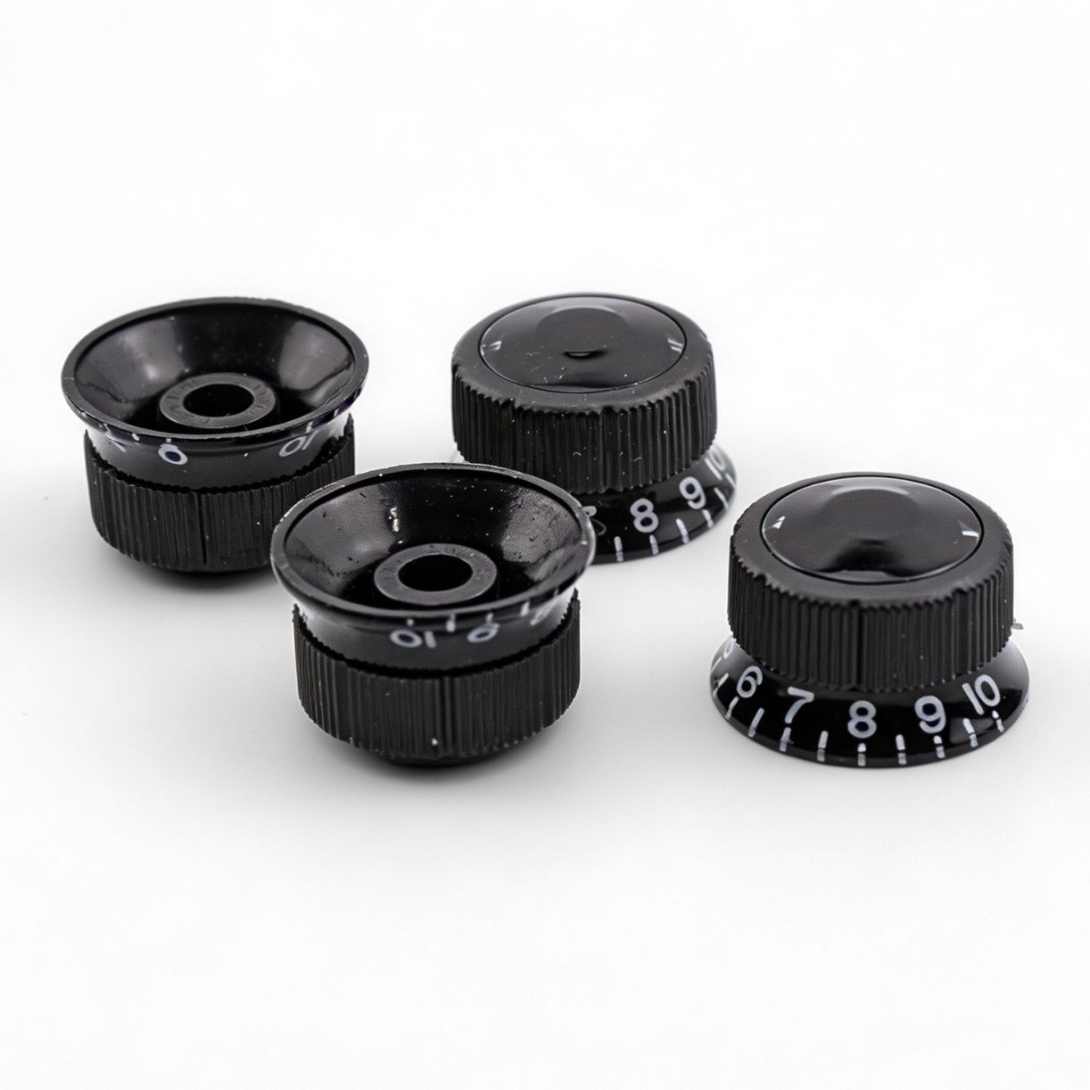 4 Pieces Genuine Ibanez Volume Tone Black Sure Grip III Speed Knob