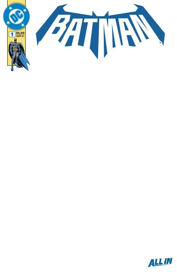 Batman #1 Blank Variant Cover K Batman #1 Blank Variant Cover K