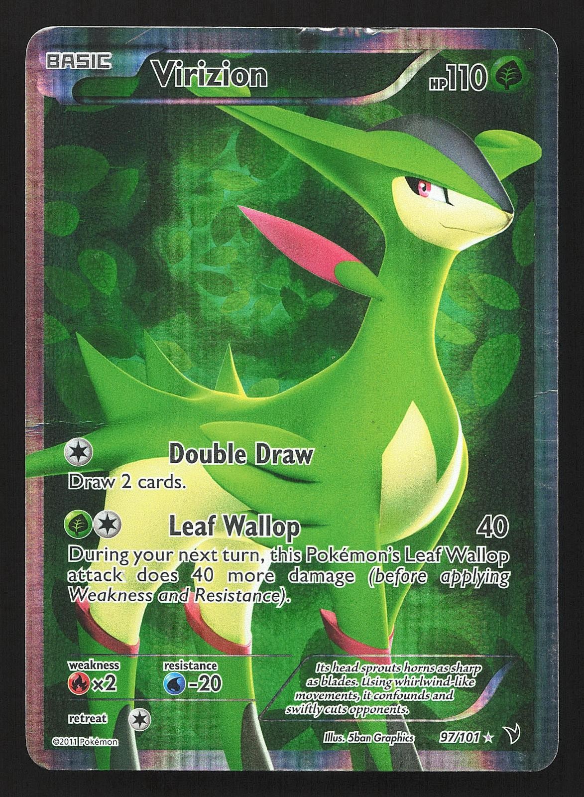 Virizion (Full Art) 97/101 Noble Victories Holo Ultra Rare Pokemon Card DMG
