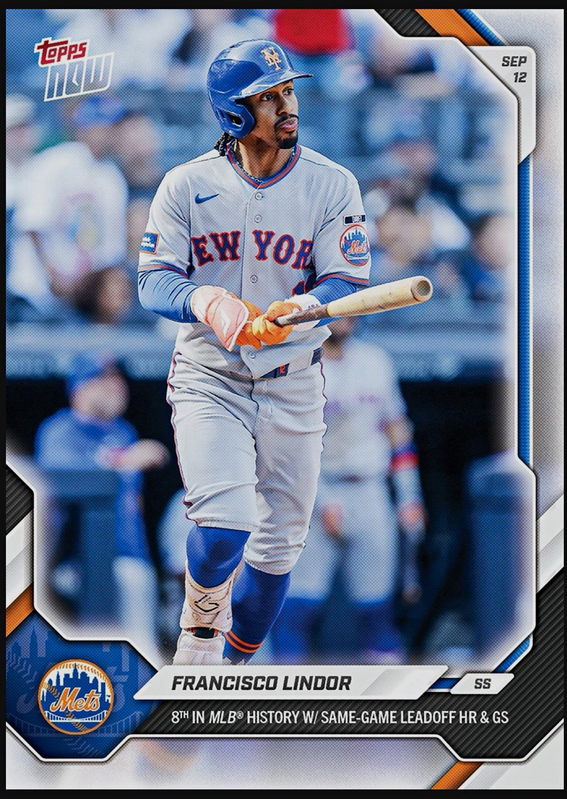 2026 Topps NOW Francisco Lindor #663 Mets Leadoff HR Grand Slam PRESALE