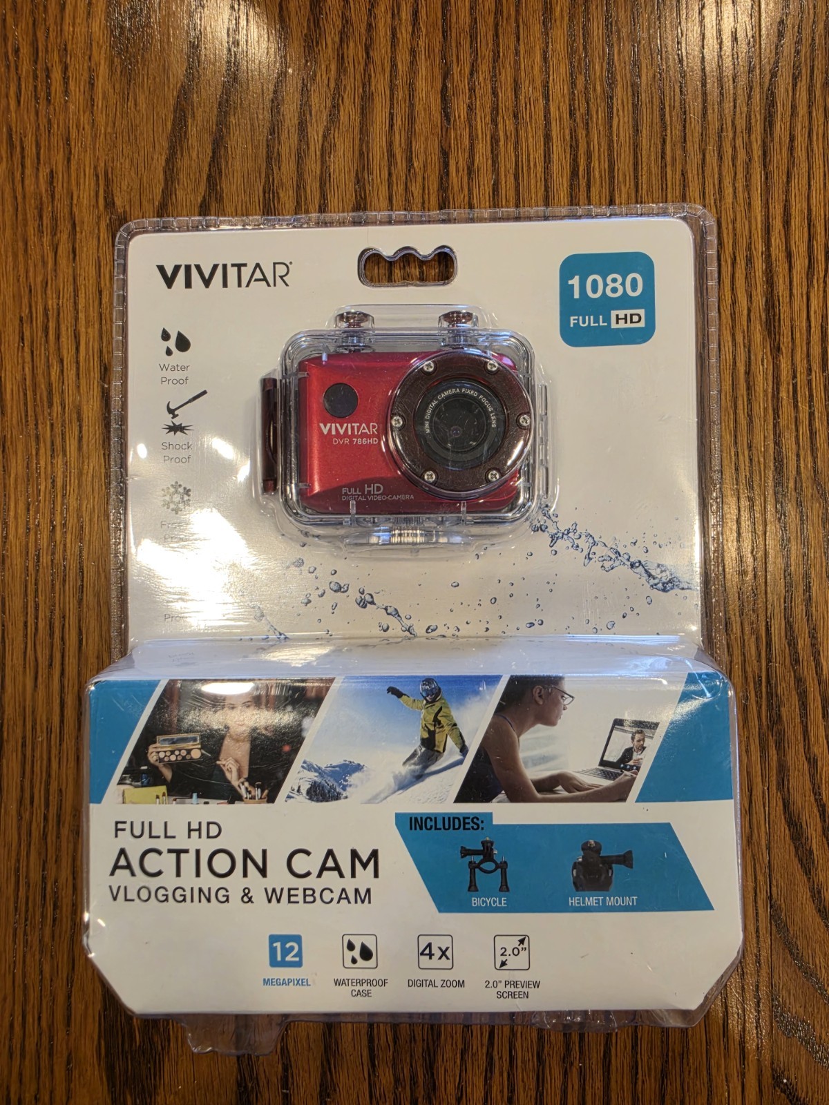 VIVITAR Full HD 1080p Action Cam DVR786HD 12 Megapixel Waterproof Case VIVITAR Full HD 1080p Action Cam DVR786HD 12 Megapixel Waterproof Case