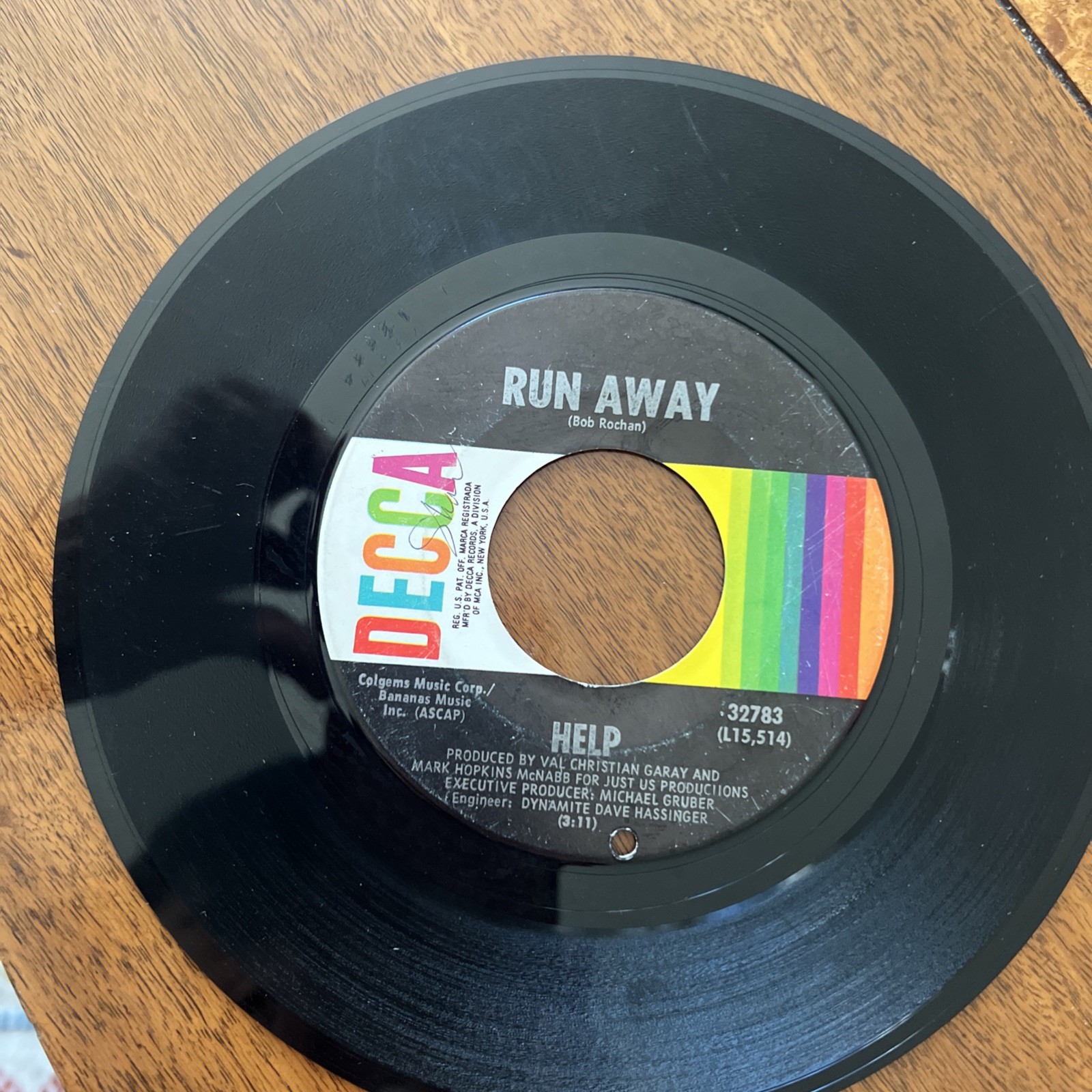 Vintage 1971 Vinyl: Run Away/Keep In Touch by HELP psychedelic rock
