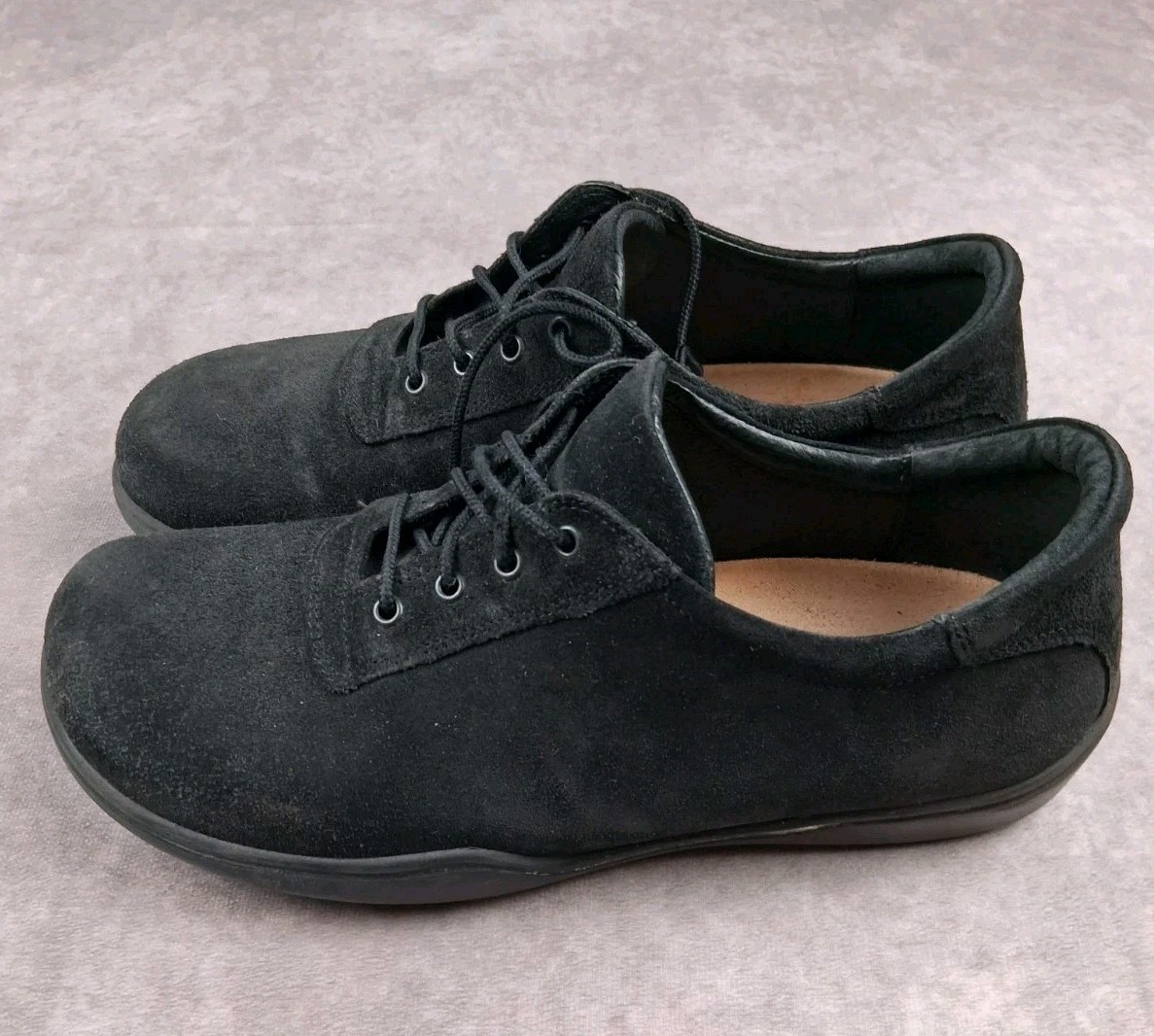 Footprints by Birkenstock Padua Shoes Size 42 US 11 Black Suede Lace Up Oxford 