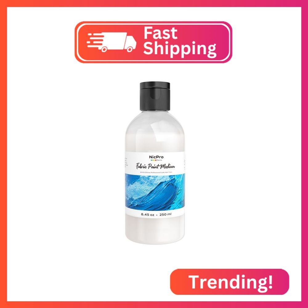 Nicpro Professional Effects Fabric Medium, 8.45oz Bottle Fabric Painting Acrylic Nicpro Professional Effects Fabric Medium, 8.45oz Bottle Fabric Painting Acrylic
