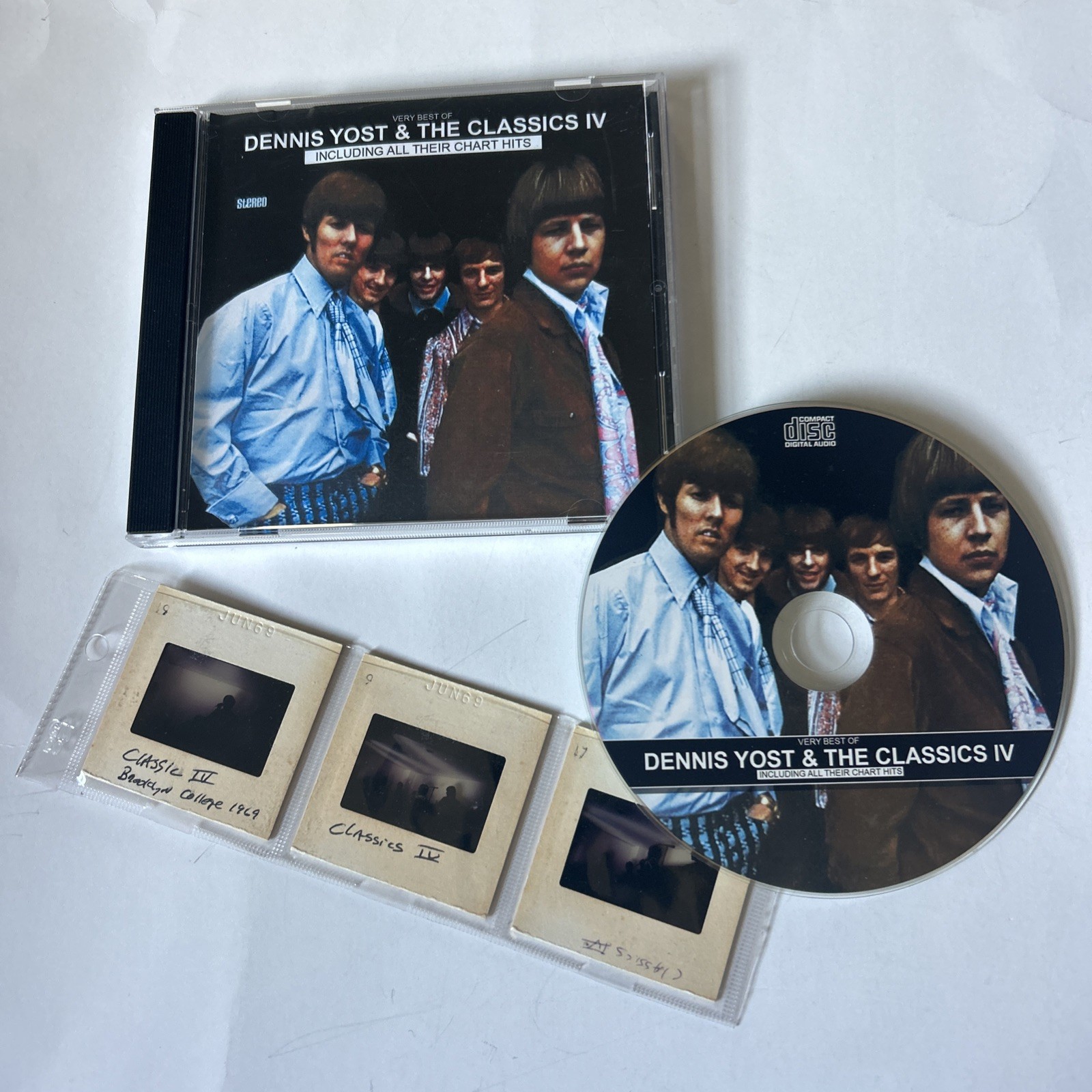 VTG 1969 The Classics IV CD & rare rock band concert slides-Dennis Yost-30track