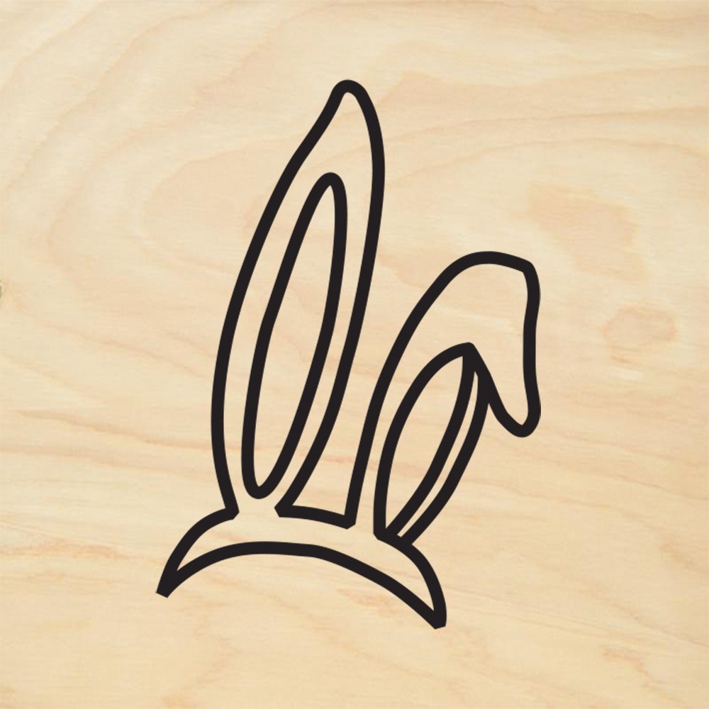 StampaFe Bunny Ears Easter Rubber Art Stamp