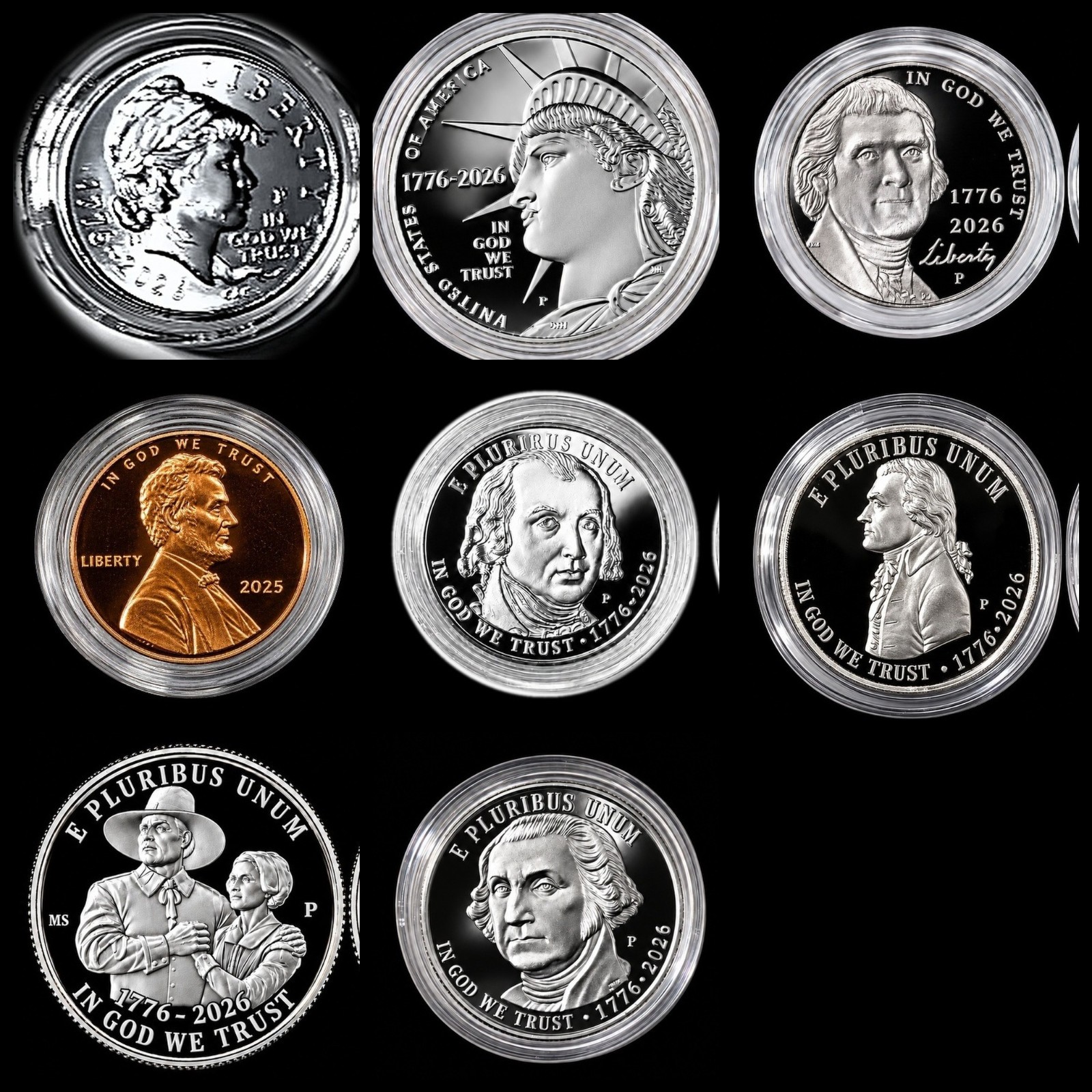 1776-2026-P & D Semi-Quincentennial Set  & 2025 Penny- 16 Uncirculated Coins