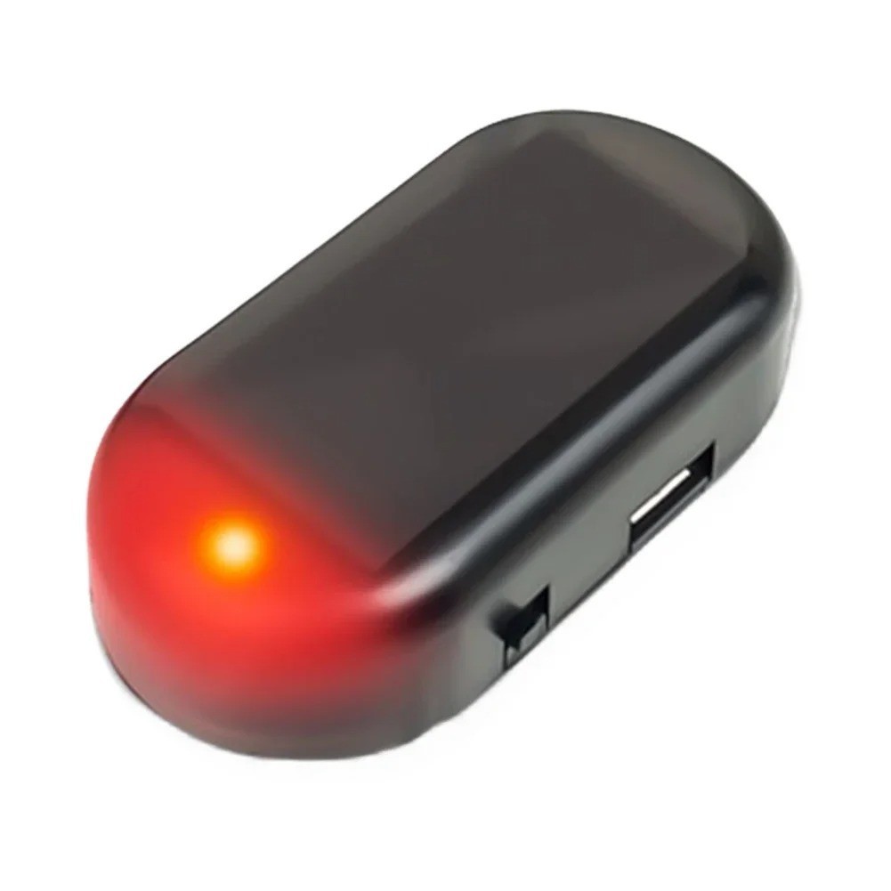 Solar Power Car LED Fake Dummy Alarm Warning Security Anti Theft Flashing Light