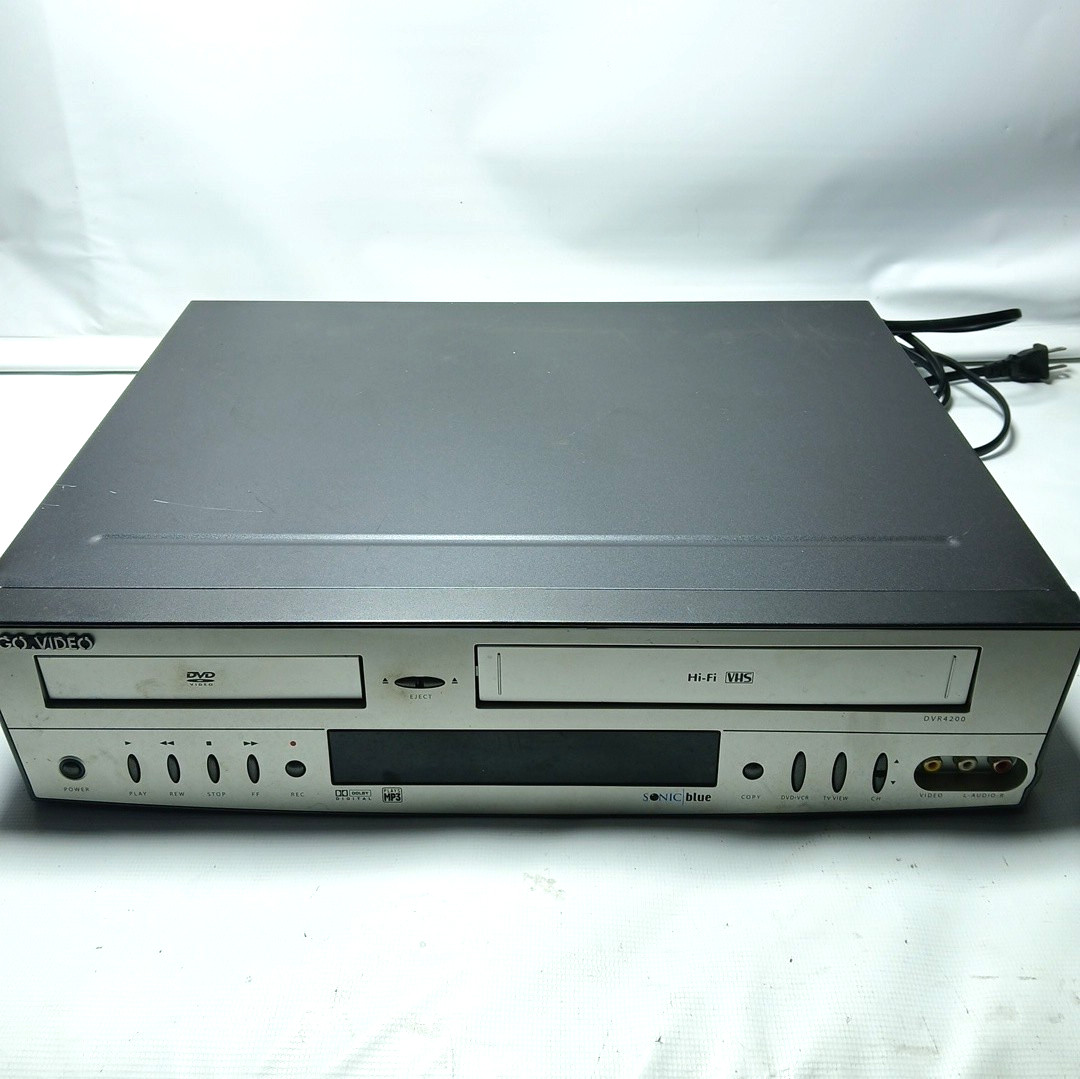 Vtg Go-Video DVR4200 DVD VHS VCR Combo Player Recorder SONICblue Tested Working Vtg Go-Video DVR4200 DVD VHS VCR Combo Player Recorder SONICblue Tested Working