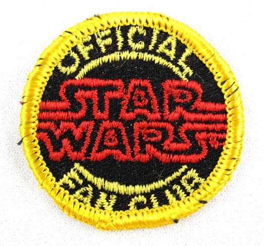 1977 Official Star Wars Fan Club Membership Patch #1 1977 Official Star Wars Fan Club Membership Patch #1