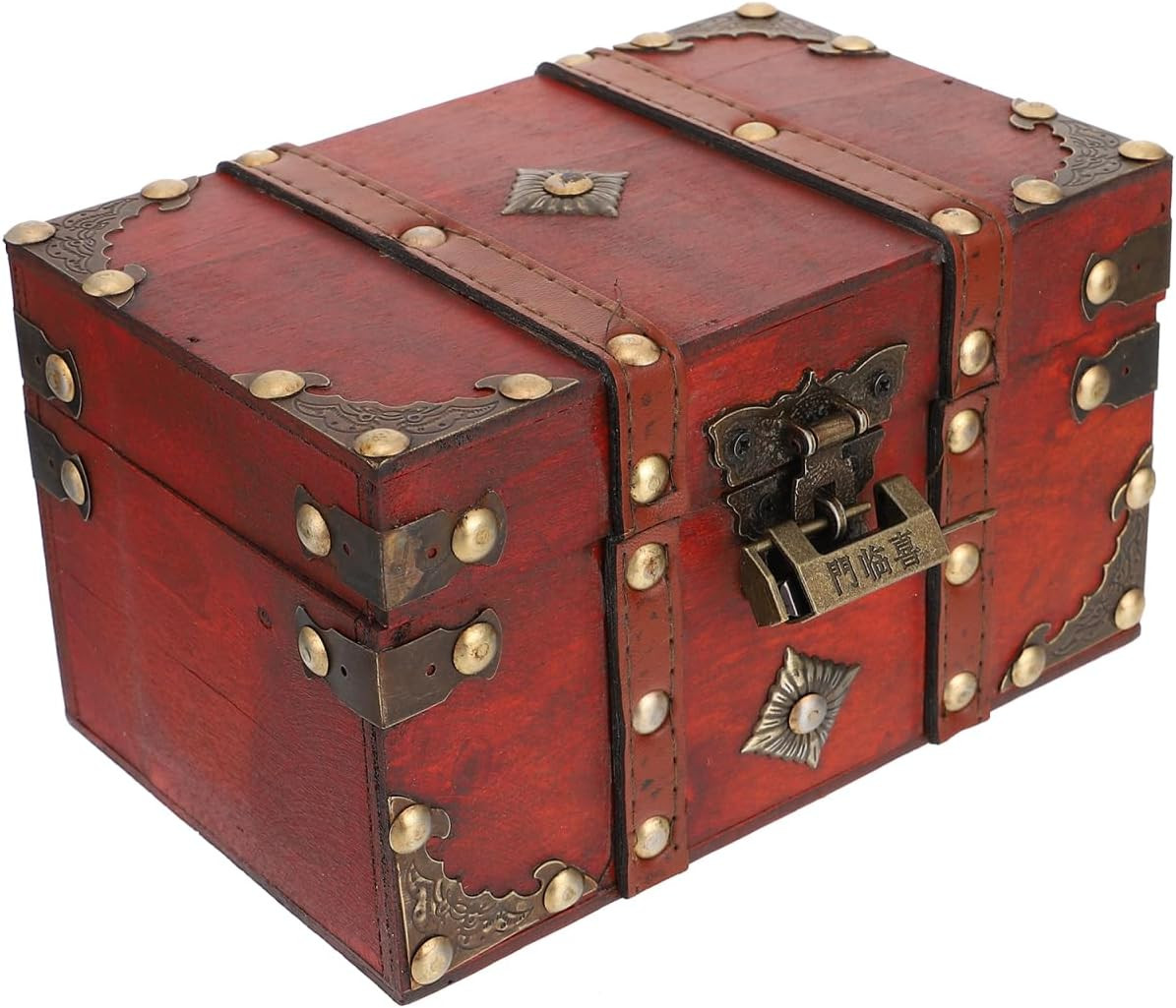 Treasure Chest Vintage Wooden 18 * 11.8cm Storage Box Handmade Decorative Chest